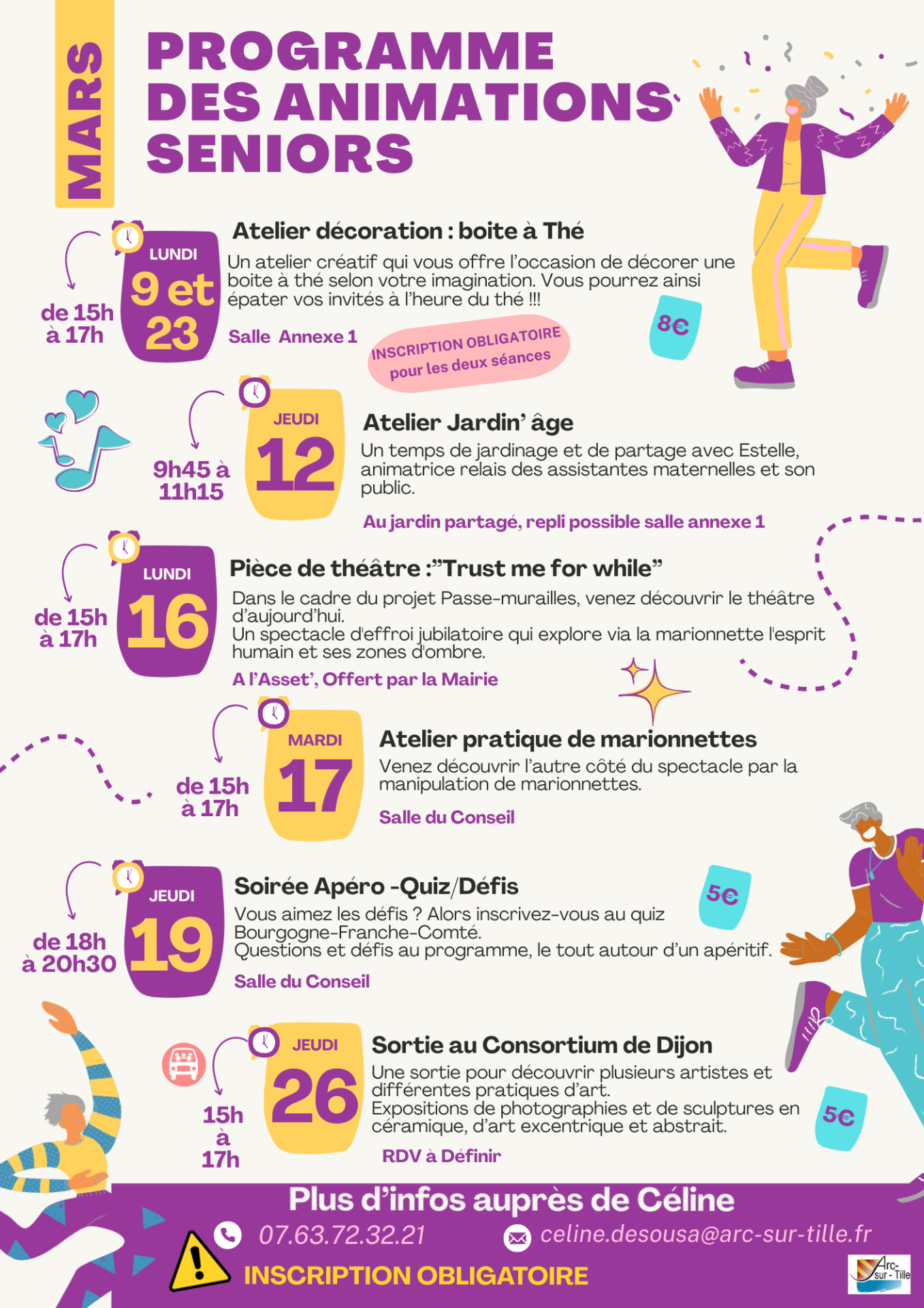 affiche planning mars