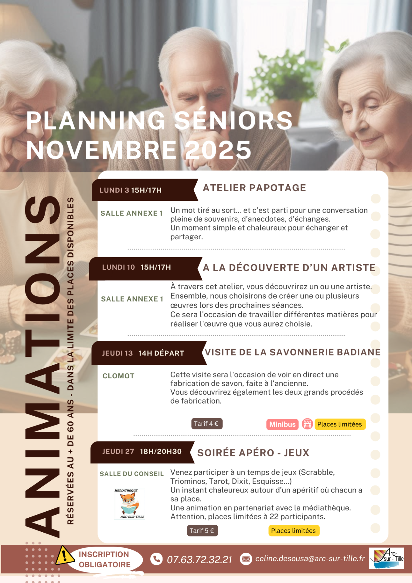 Animation seniors , visite de la savonnerie Badiane